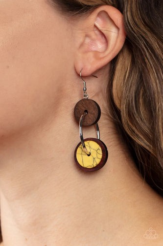 Paparazzi Jewelry Earrings Artisanal Aesthetic - Yellow