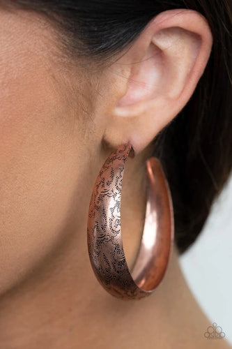 Paparazzi Jewelry Earrings Sahara Sandstorm - Copper