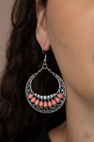 Paparazzi Jewelry Earrings Crescent Couture - Orange
