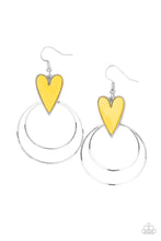 Load image into Gallery viewer, Paparazzi Jewelry Earrings Happily Ever Hearts - Yellow