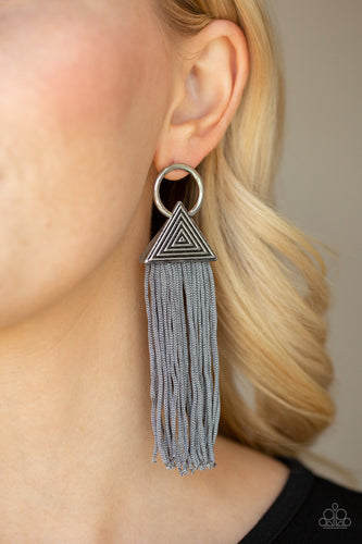Paparazzi Jewelry Earrings Oh My GIZA - Silver