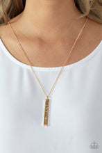 Load image into Gallery viewer, Paparazzi Jewelry Necklace Matt 7:7 - Gold