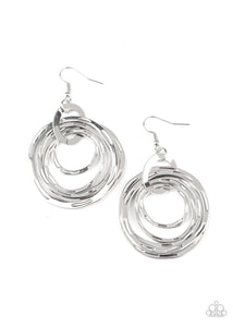 Paparazzi Jewelry Earrings Ringing Radiance - Silver