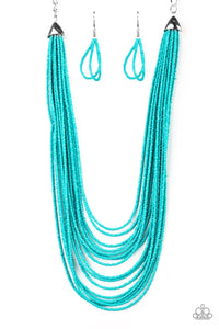 Paparazzi Jewelry Necklace Peacefully Pacific - Blue