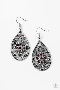 Paparazzi Jewelry Earrings Dinner Party Posh - Red