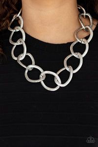Paparazzi Jewelry Necklace Industrial Intimidation - Silver