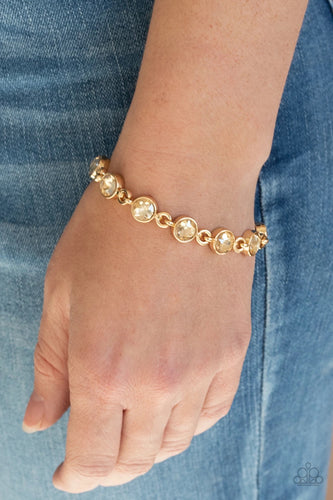 Paparazzi Jewelry Bracelet First In Fashion Show - Gold