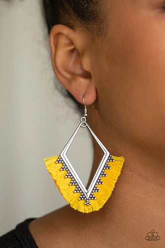 Paparazzi Jewelry Earrings When In Peru - Yellow