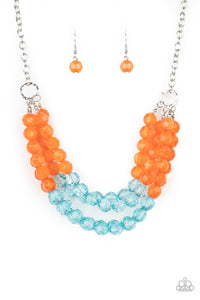 Paparazzi Jewelry Necklace Summer Ice - Orange