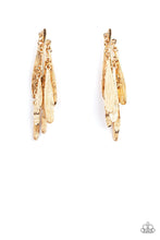 Load image into Gallery viewer, Paparazzi Jewelry Earrings Pursuing The Plumes - Gold