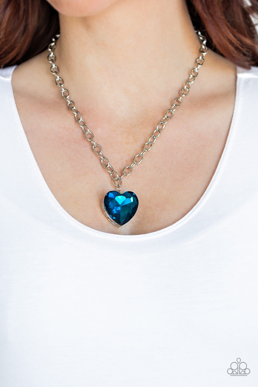 Paparazzi Jewelry Necklace Flirtatiously Flashy - Blue