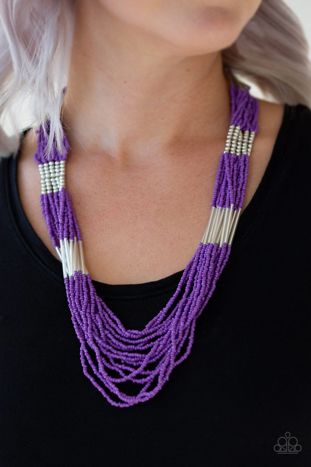 Paparazzi Jewelry Necklace Let It BEAD - Purple