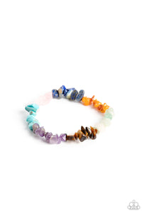 Paparazzi Accessories  Bracelet the link Pebbled Plains - Multi