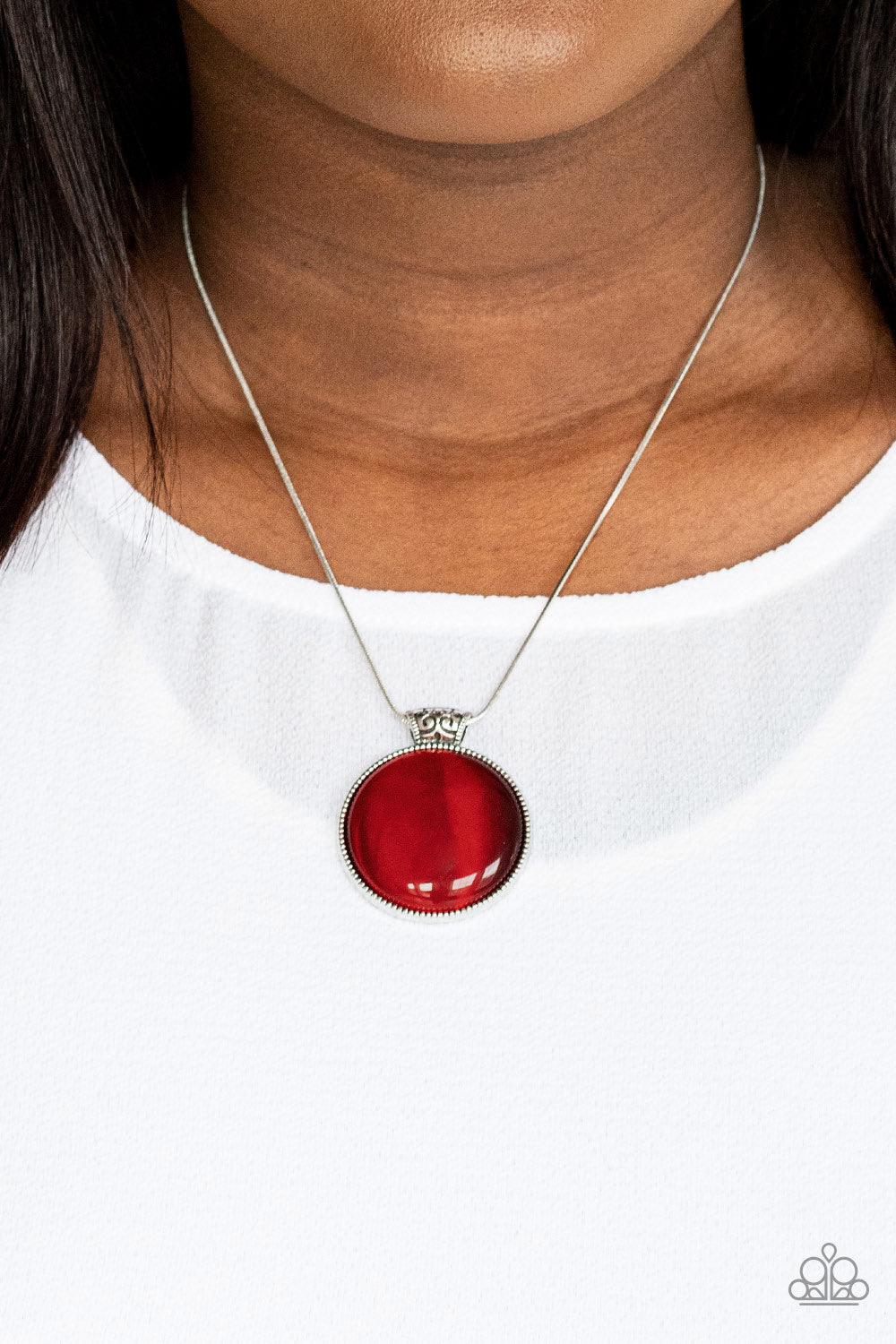 Paparazzi Jewelry Necklace Look Into My Aura - Red