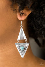 Load image into Gallery viewer, Paparazzi Jewelry Earrings El Paso Edge - Blue