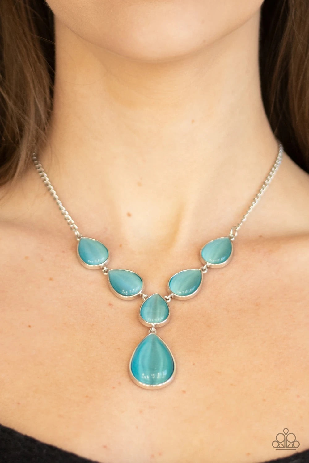 Paparazzi Jewelry Necklace Dewy Decadence - Blue