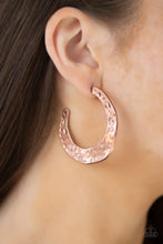 Load image into Gallery viewer, Paparazzi Jewelry Earrings The HOOP Up - Copper