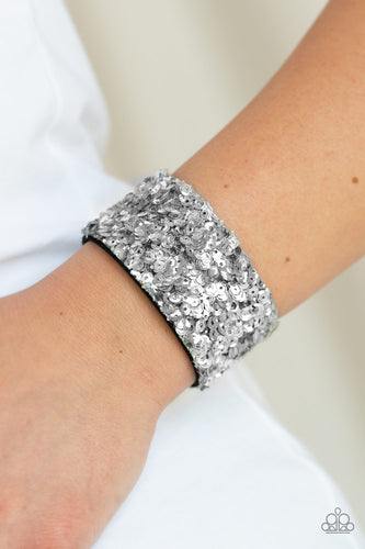 Paparazzi Jewelry Bracelet Starry Sequins - Silver