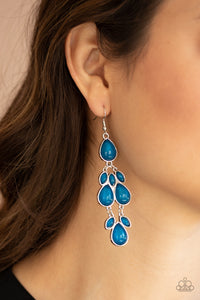 Paparazzi Jewelry Earrings Superstar Social - Blue