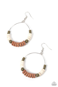 Paparazzi Jewelry Earrings Earthy Esteem - Brown