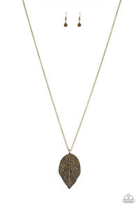 Paparazzi Jewelry Necklace Natural Re-LEAF - Brass