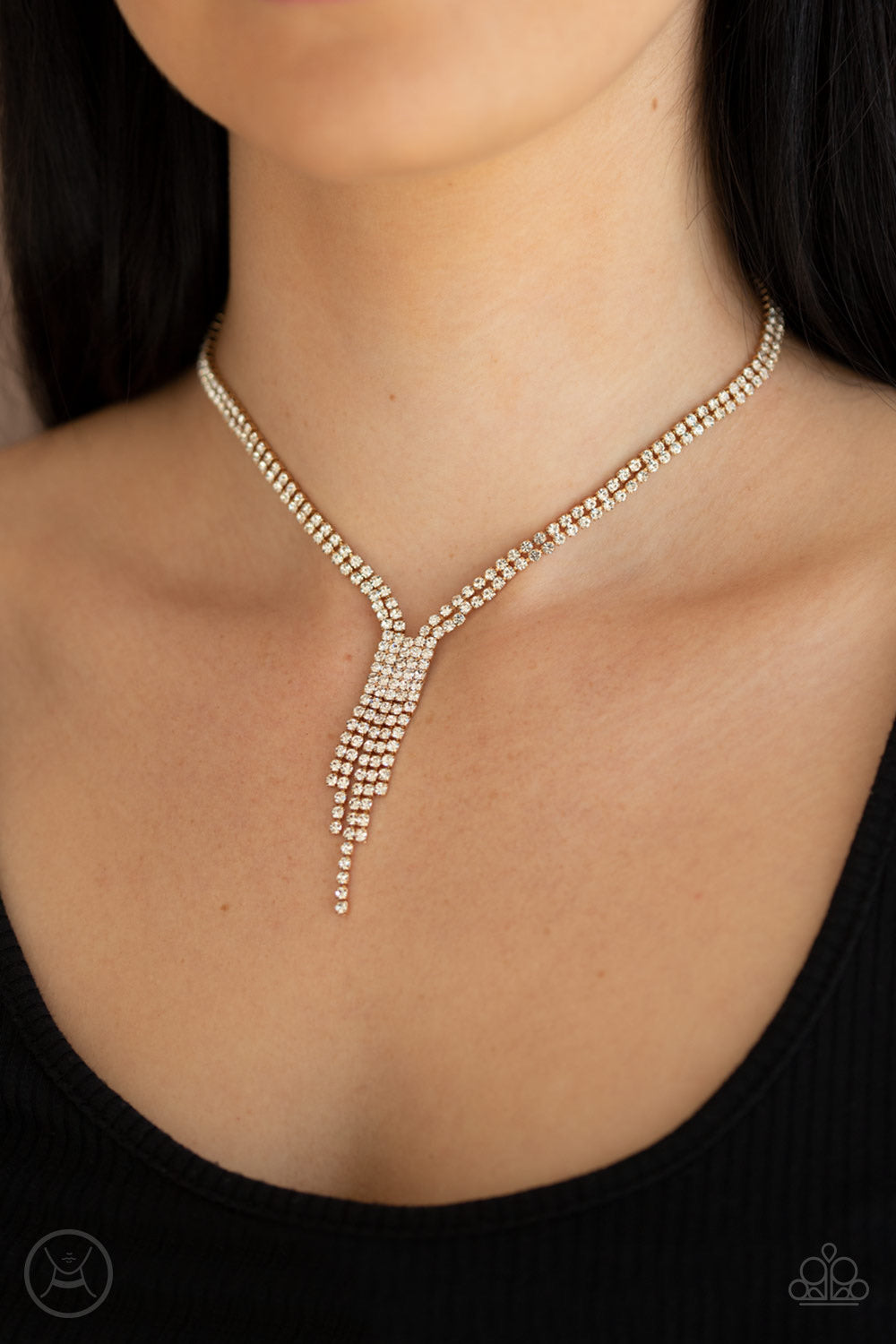 Paparazzi Jewelry Necklace Double The Diva - Gold