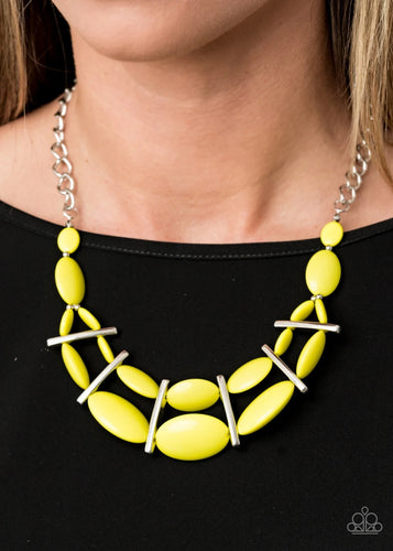 Paparazzi Jewelry Necklace Law of the Jungle - Yellow