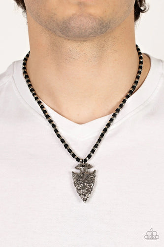 Paparazzi Jewelry Men Get Your ARROWHEAD in the Game - Black