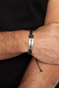 Paparazzi Jewelry Bracelet Dare to Fail - Black