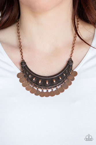 Paparazzi Jewelry Necklace CHIMEs UP - Copper