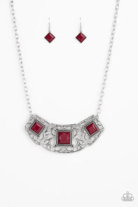 Paparazzi Jewelry Necklace Feeling Inde-PENDANT - Red