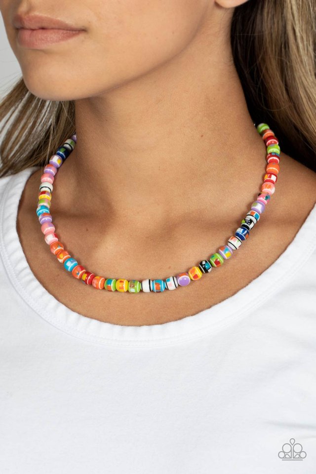 Paparazzi Jewelry Necklace Gobstopper Glamour - Multi