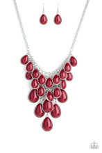 Load image into Gallery viewer, Paparazzi Jewelry Necklace Shop Til You TEARDROP - Red