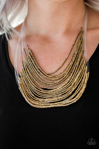 Paparazzi Jewelry Necklace Catwalk Queen - Brass