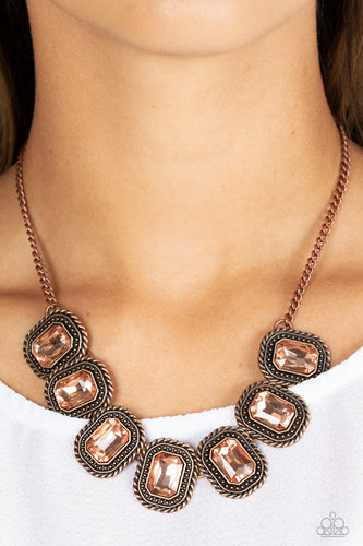 Paparazzi Jewelry Necklace Iced Iron - Copper