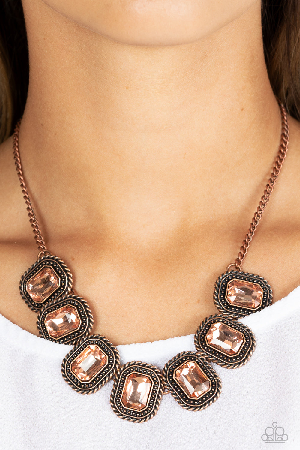 Paparazzi Jewelry Necklace Iced Iron - Copper