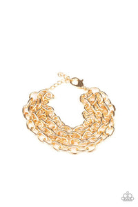 Paparazzi Jewelry Bracelet Fast Ball - Gold