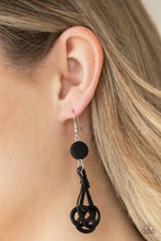 Load image into Gallery viewer, Paparazzi Jewelry Earrings Twisted Torrents - Black