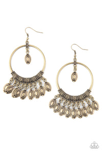 Paparazzi Jewelry Earrings Metallic Harmony - Brass