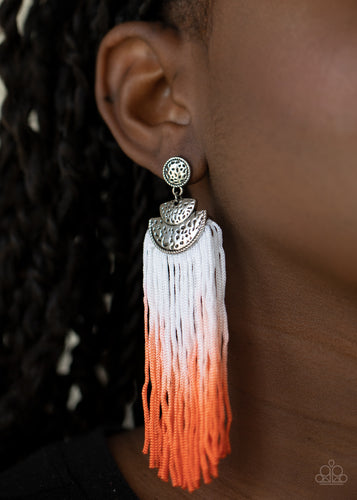 Paparazzi Jewelry Earrings DIP It Up - Orange
