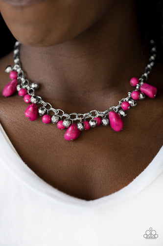 Paparazzi Jewelry Necklace Paleo Princess/Practical Paleo - Pink