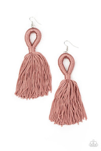 Paparazzi Jewelry Earrings Tassels and Tiaras - Pink