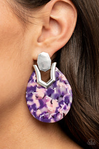 Paparazzi Jewelry Earrings HAUTE Flash - Purple