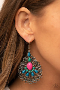 Paparazzi Jewelry Earrings Peacock Prance - Multi