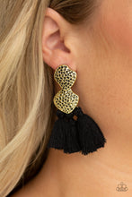 Load image into Gallery viewer, Paparazzi Jewelry Earrings Tenacious Tassel - Black