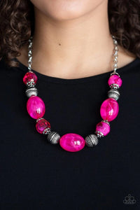 Paparazzi Jewelry Necklace Ice Melt - Pink