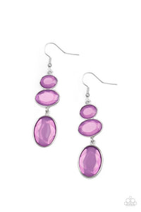 Paparazzi Jewelry Earrings Tiers Of Tranquility - Purple