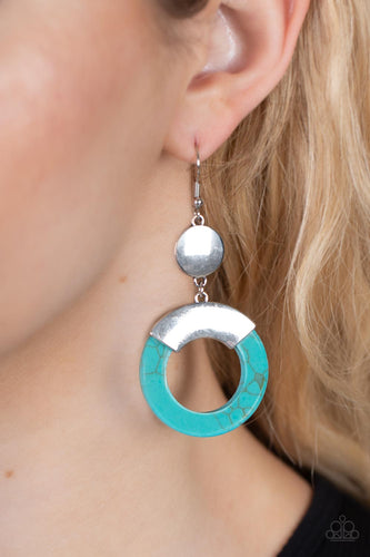 Paparazzi Jewelry Earrings ENTRADA at Your Own Risk - Blue