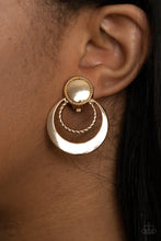 Load image into Gallery viewer, Paparazzi Exclusive Earrings Refined Ruffles - Gold