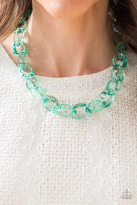Paparazzi Jewelry Necklace Ice Queen - Green